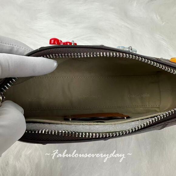 Coach Alter/Ego Small Slouchy Shoulder Bag In Checkerboard Upcrafted Leather NWT - Picture 11 of 12